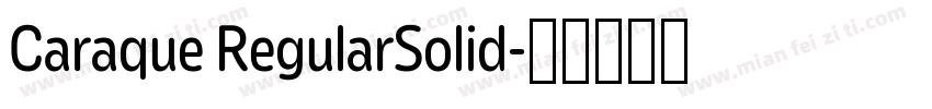 Caraque RegularSolid字体转换